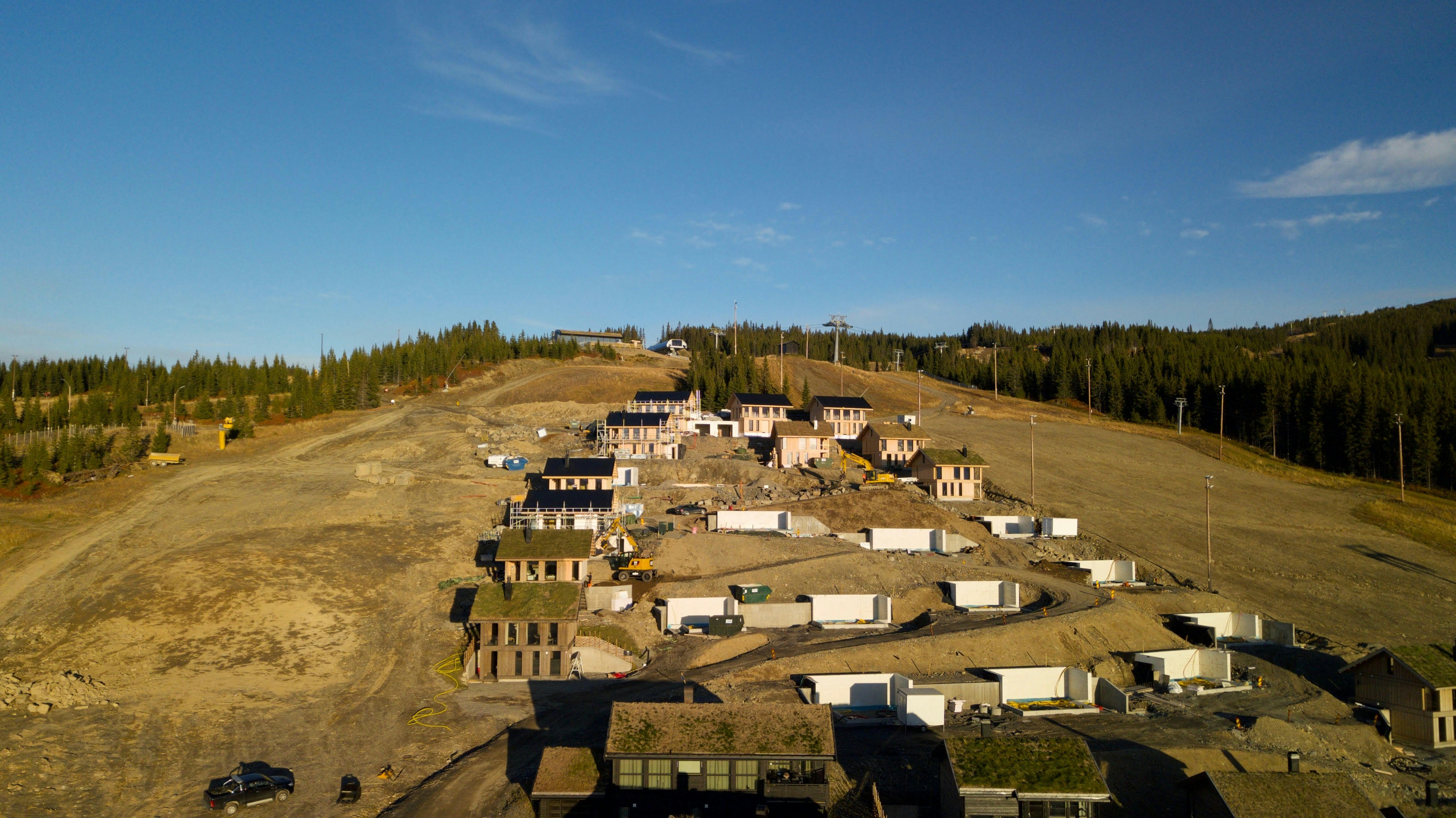 Øyer sentrum vinterkveld